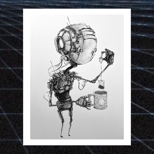 Tea Bot: Signed Print