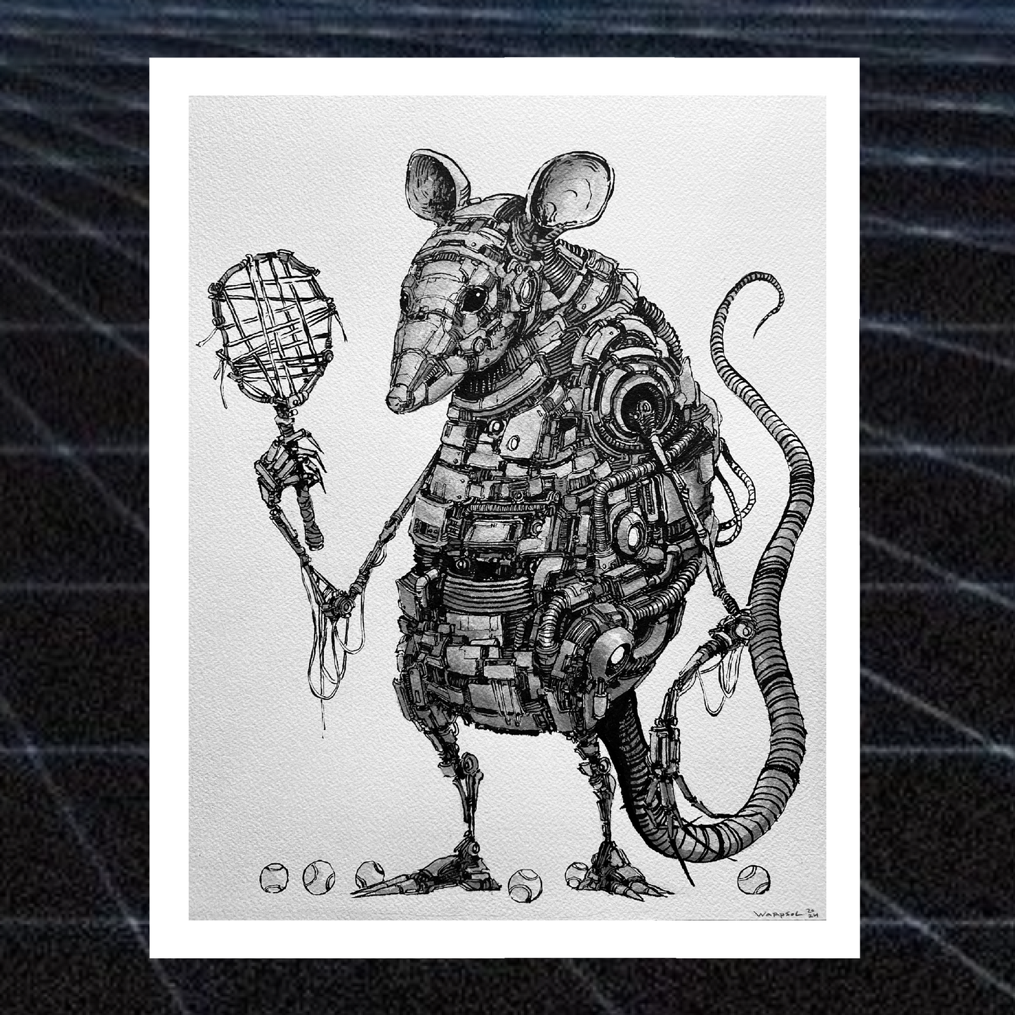 Tennis Rat Bot Print