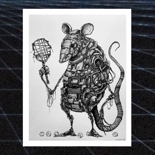 Tennis Rat Bot Print