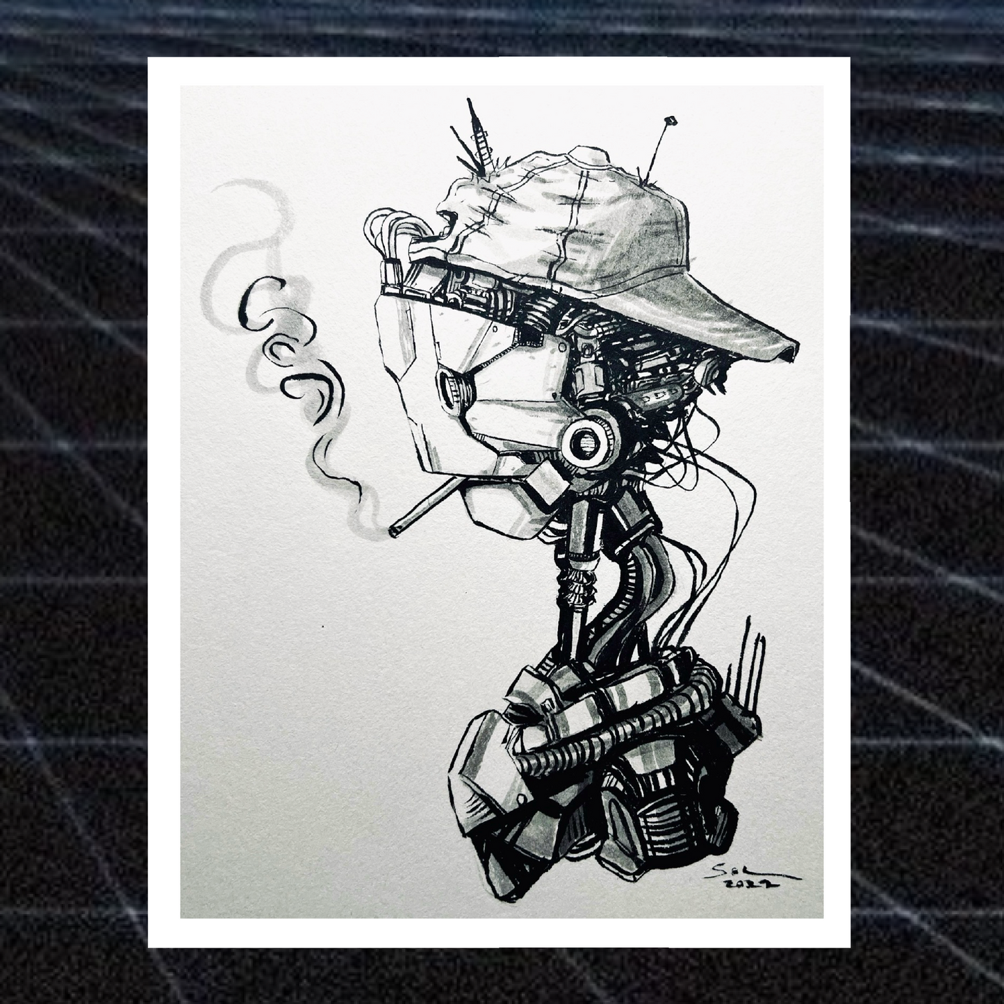 Smoking Bot Print