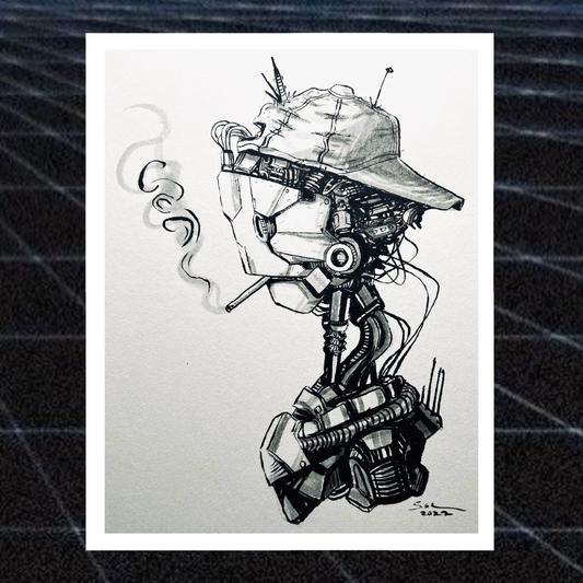 Smoking Bot Print